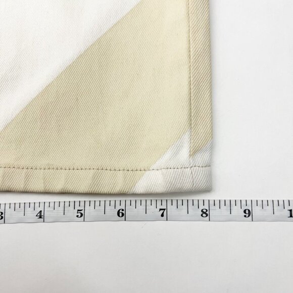 H&M Studio Collection Straight Slim Jeans. Light Beige Striped. Size 2 - Picture 12 of 15